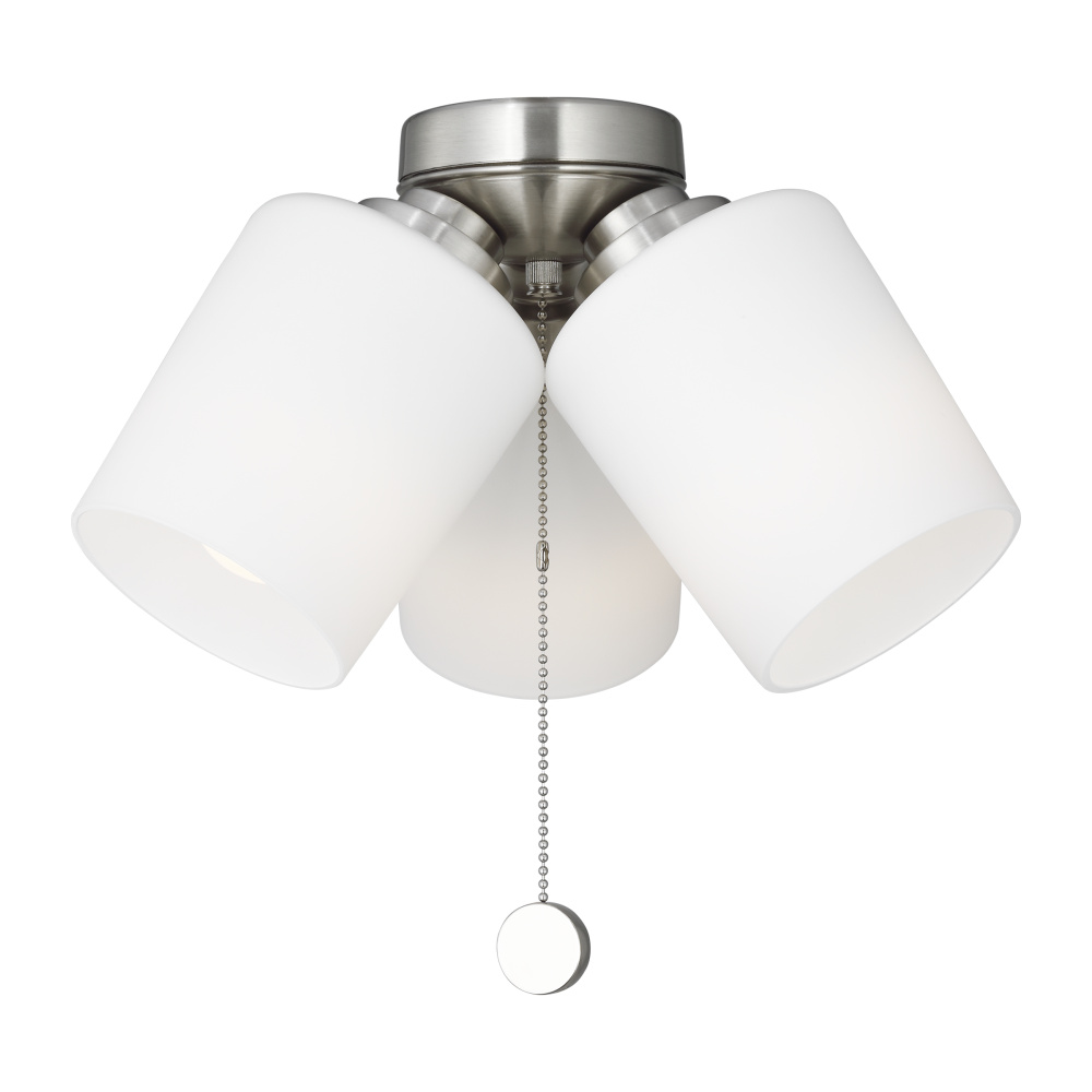 Windom Light Kit in Brushed Nickel with Etched White Glass
