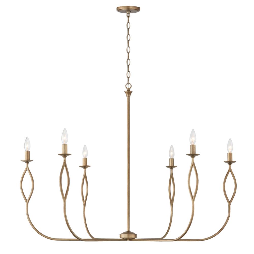 6-Light Chandelier in Mystic Luster