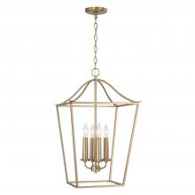 Capital 550641MA - 4-Light Foyer Pendant Lantern in Matte Brass