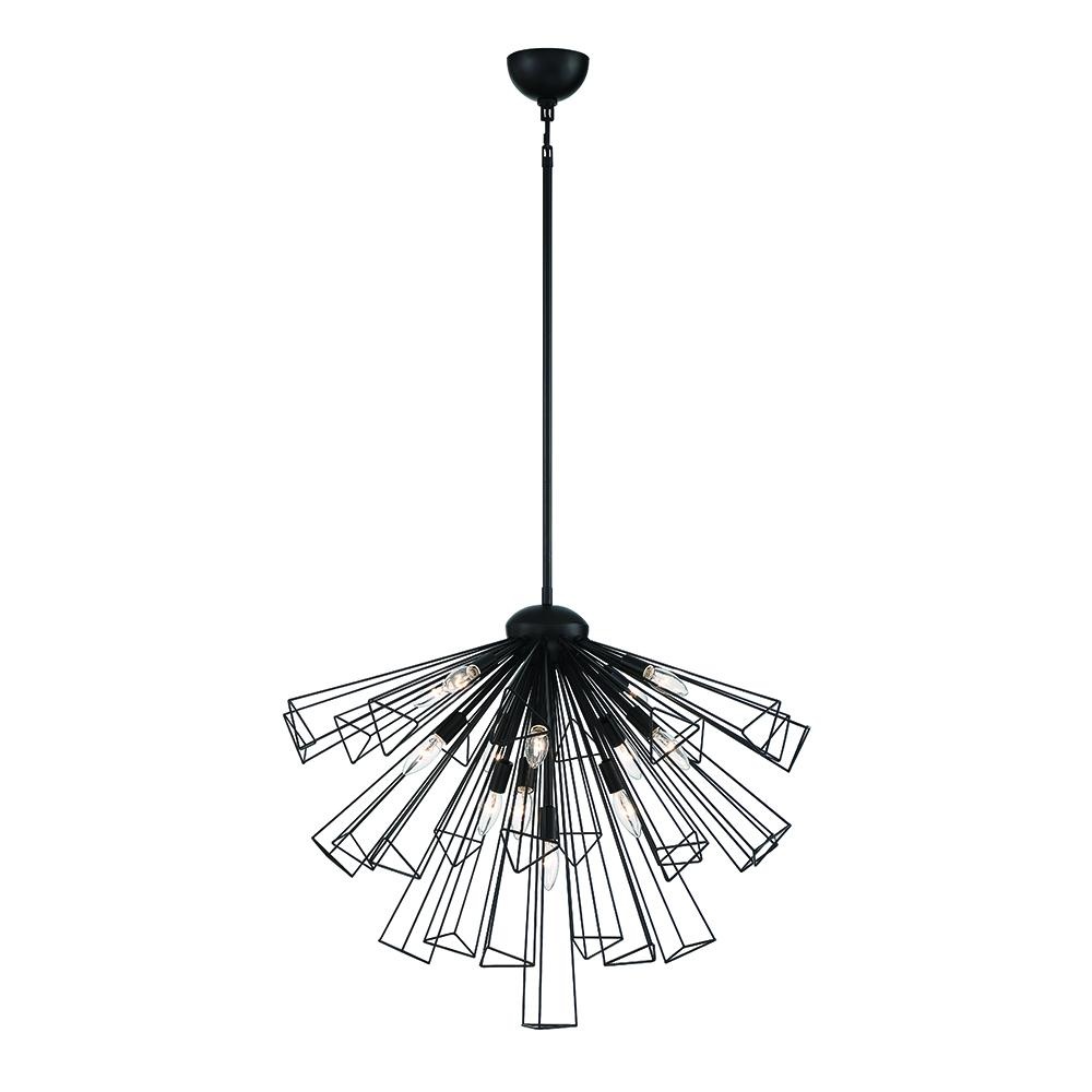DENDELIO,13LT CHANDELIER,BLK