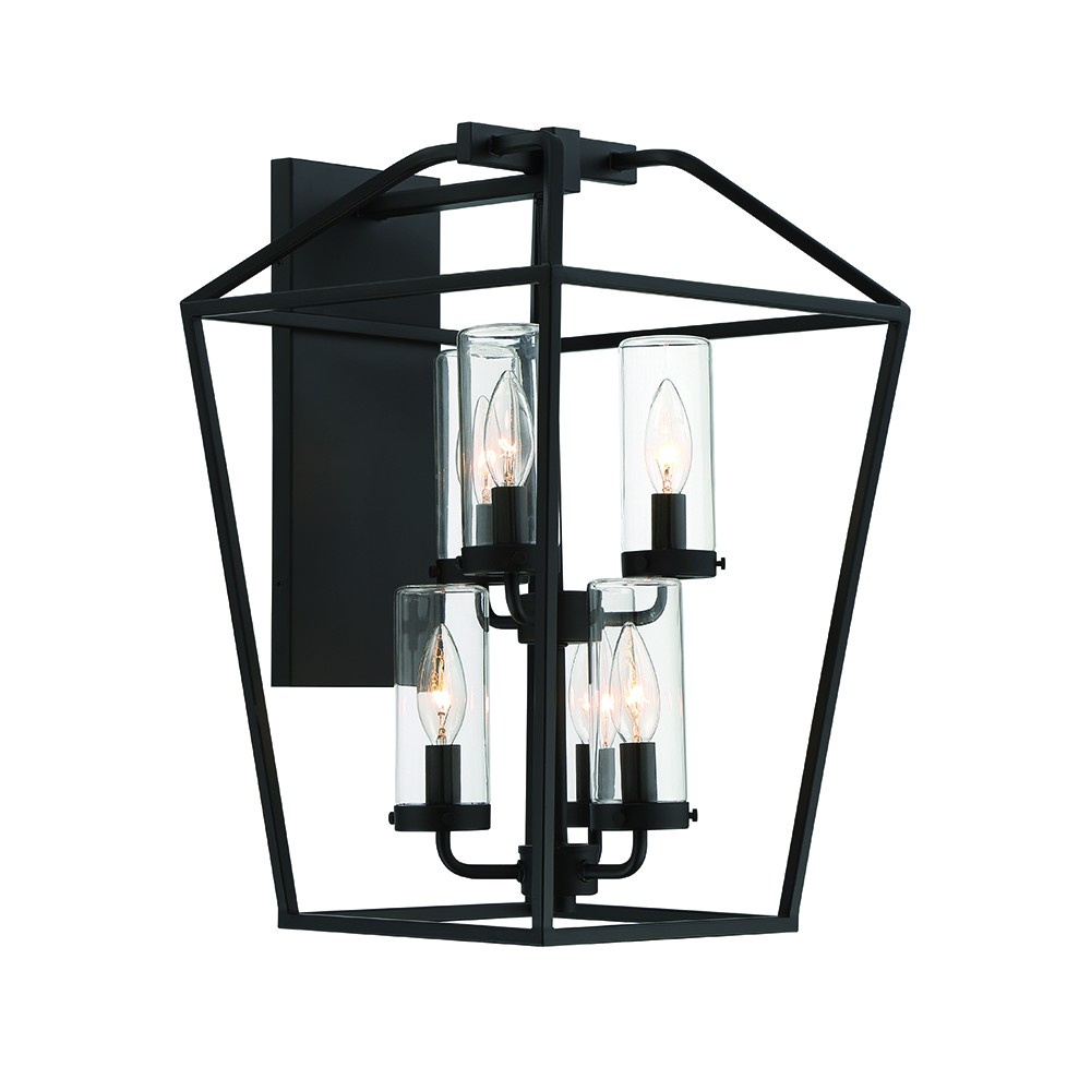Bastille 6 Light Lantern in Black