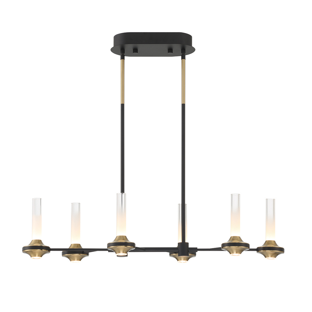 Torcia, 6LT Chandelier L, BLK
