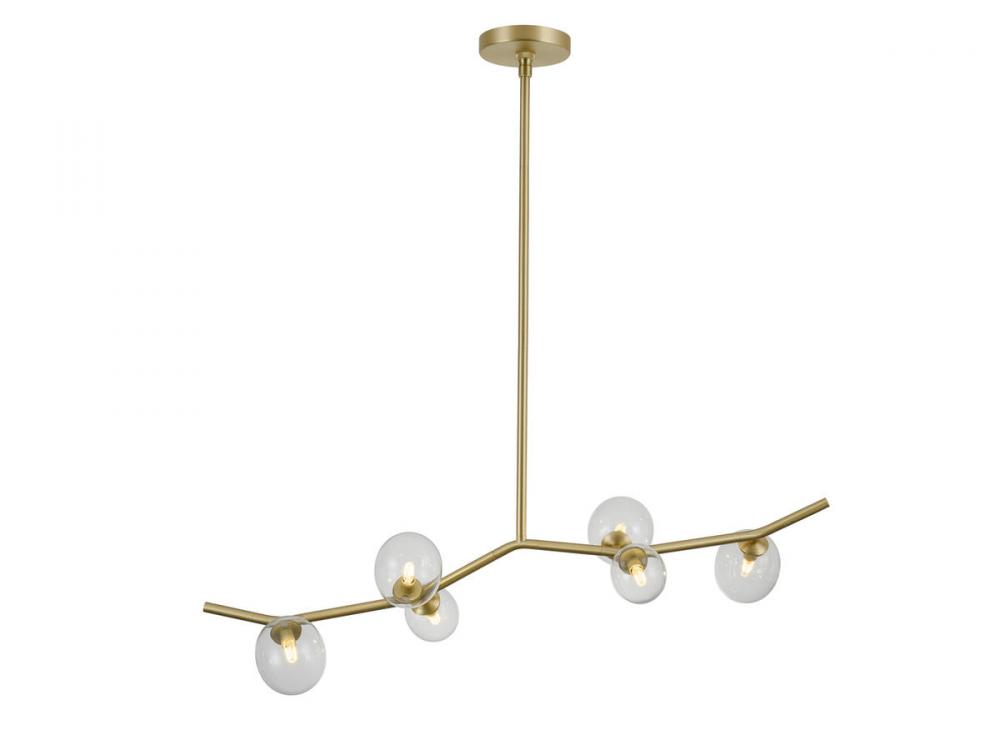 Hampton 6 Light Glass Globe Chandelier