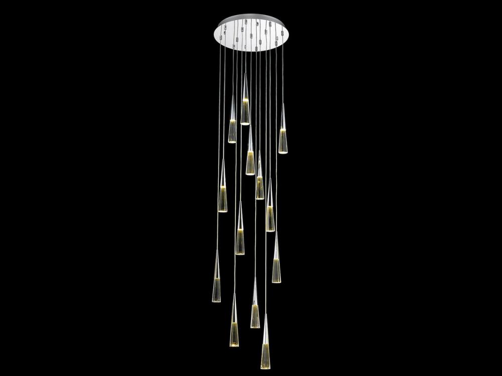 Avalon 13-Light Multi Pendant in Polished Chrome with Martini Crystals