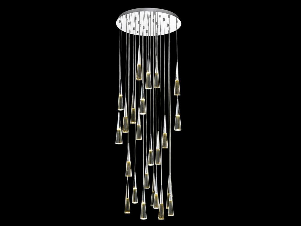 Avalon 25-Light Multi Pendant in Polished Chrome with Martini Crystals