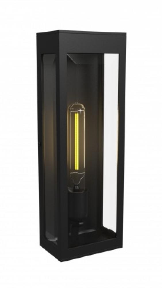 Avenue Outdoor 18" Sconce in Black with Beveled Glass