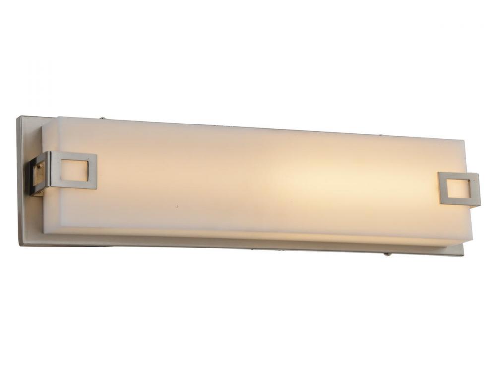 Cermack St. 38"  LED Resctangular  Vanity Bath Bar in Brushed Nickel  with Frosted Glass Panel