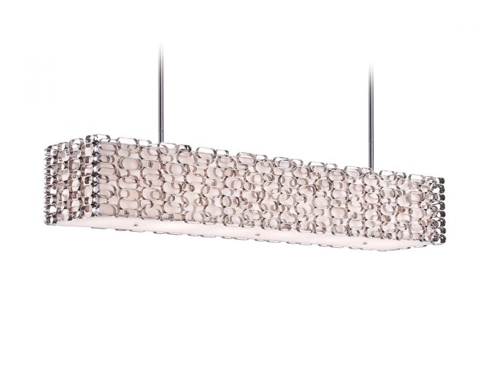 Ventura Blvd. 48"  Rectangle Chandelier in Polished Nickel