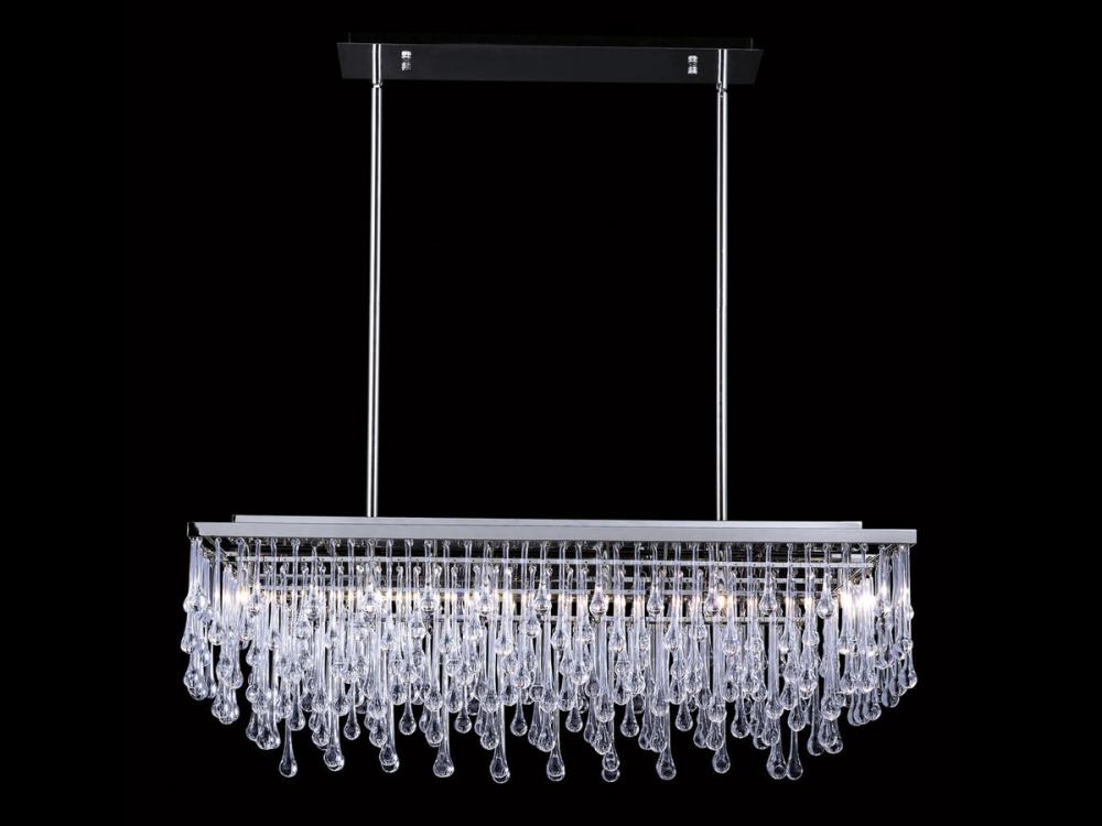 Hollywood Blvd. 38"  Rectangle Chandelier in Polished Nickel