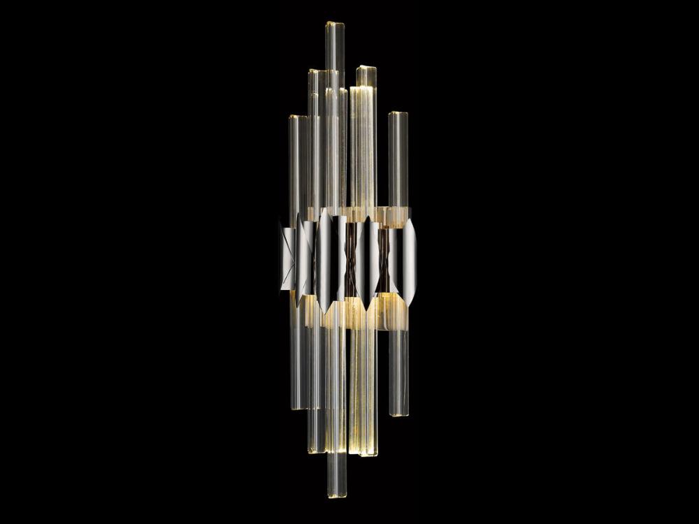 The Original Glacier Avenue 22" Crystal Wall Sconce in Polished Nickel