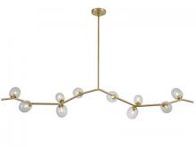 Avenue Lighting HF4810-CLR - Hampton 10 Light Glass Globe Chandelier