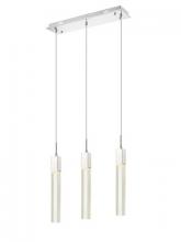 Avenue Lighting HF1900-3-GL-CH-C - The Original Glacier Collection 3 Light Linear Multi Pendant in Polished Chrome with Clear Crystal