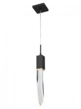 Avenue Lighting HF1901-1-AP-BK-C - Aspen Collection Single Pendat in Black  with Clear  Crystal