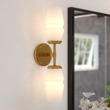 Vaxcel International W0532 - Warren 18.5-in. 2 Light Wall Light Brushed Brass