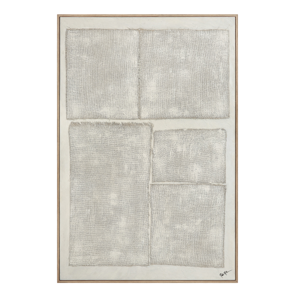 Picardy 60.3" Wide Wall Art with Wood Frame, Oak