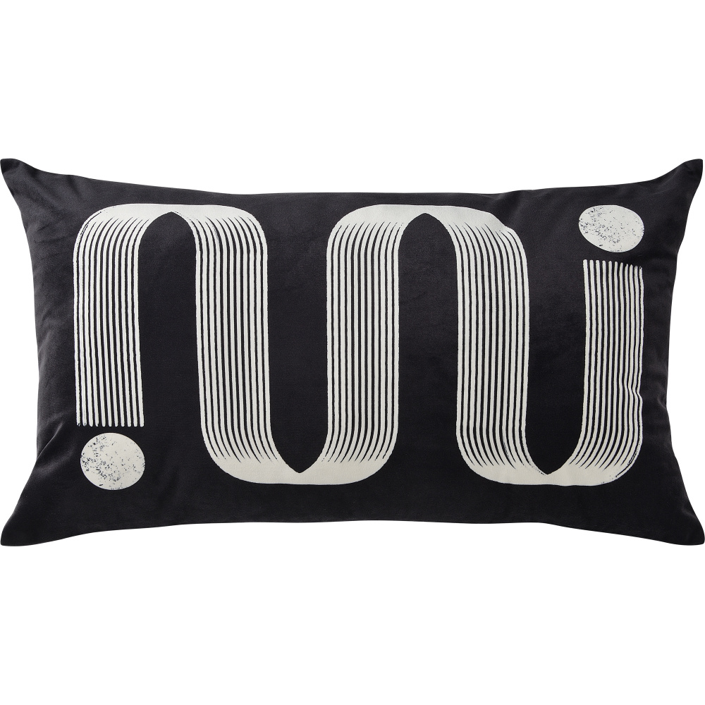 Zora 25X15 Indoor Pillow, Black