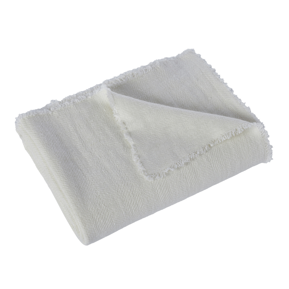 Ragusa 70X50 Throw Blanket, Ivory