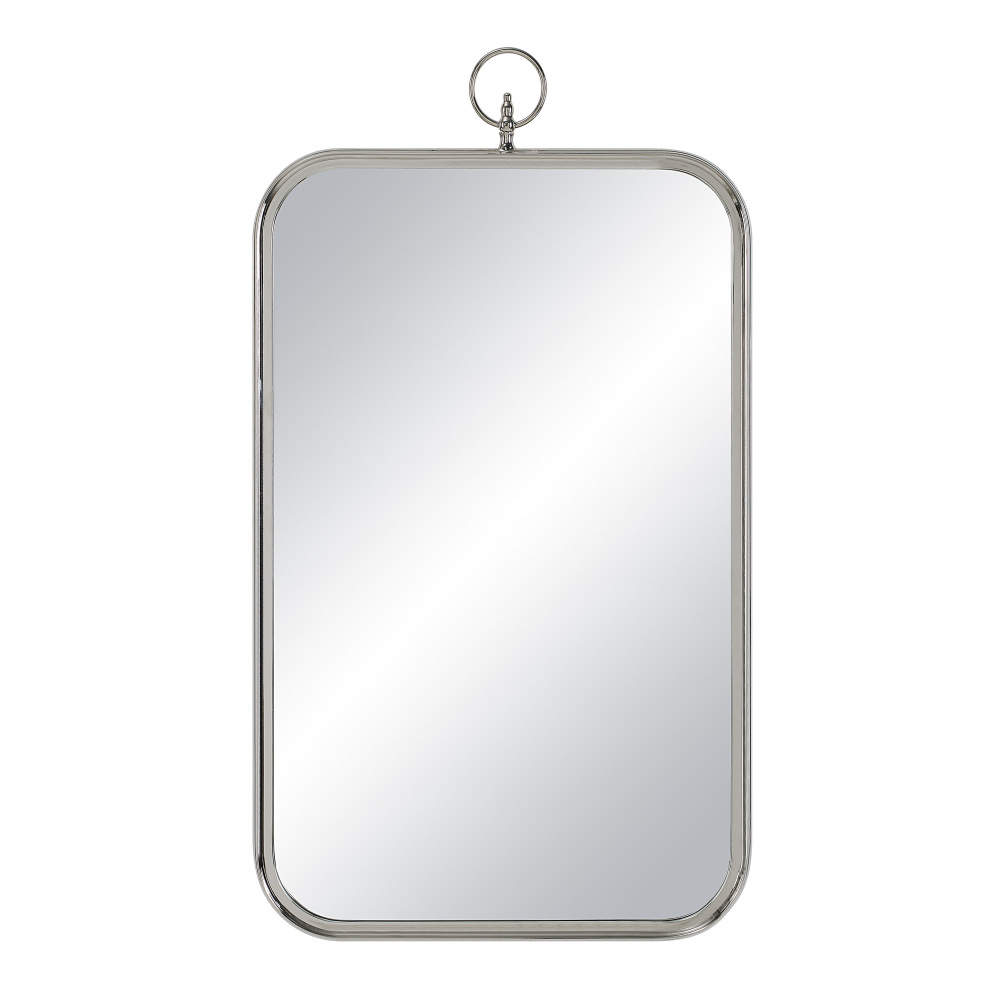 Dios 39.5" Tall Rectangle Wall Mirror, Grey