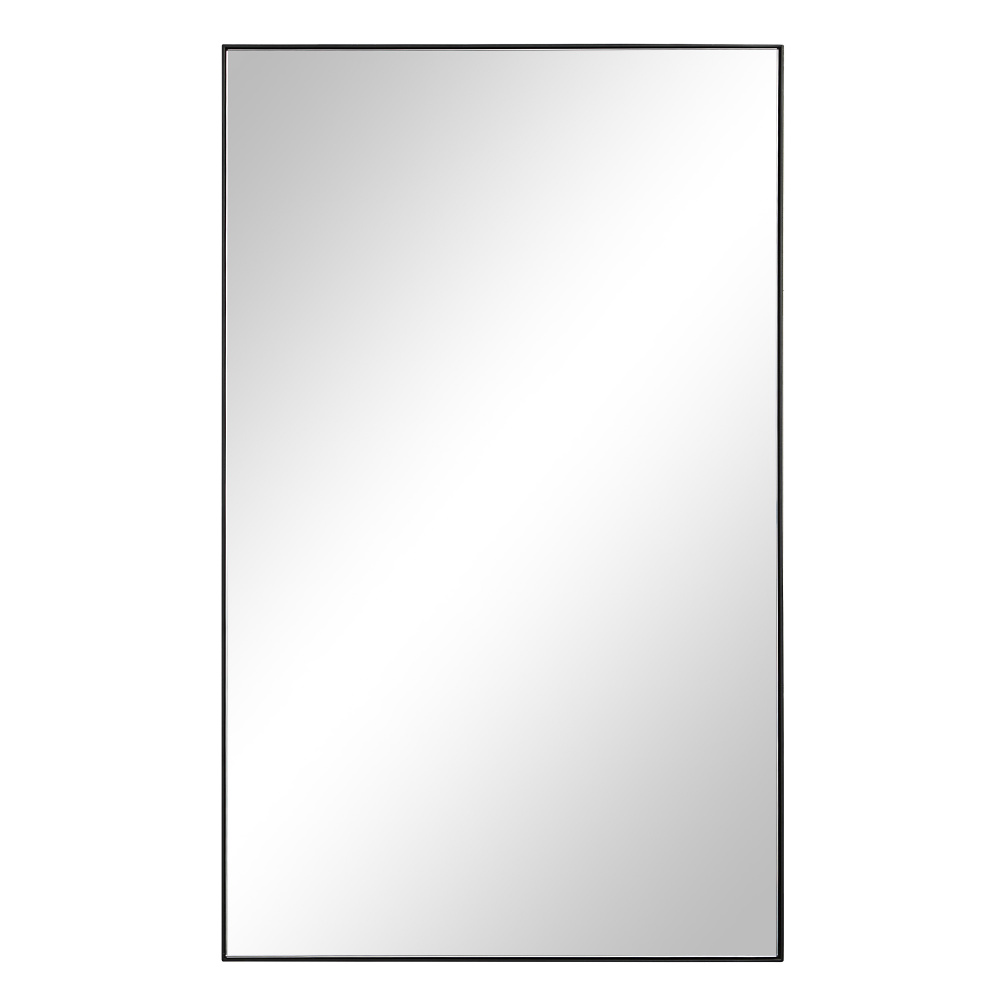 Loutro 36" H x 22" W Wall Mirror, Black