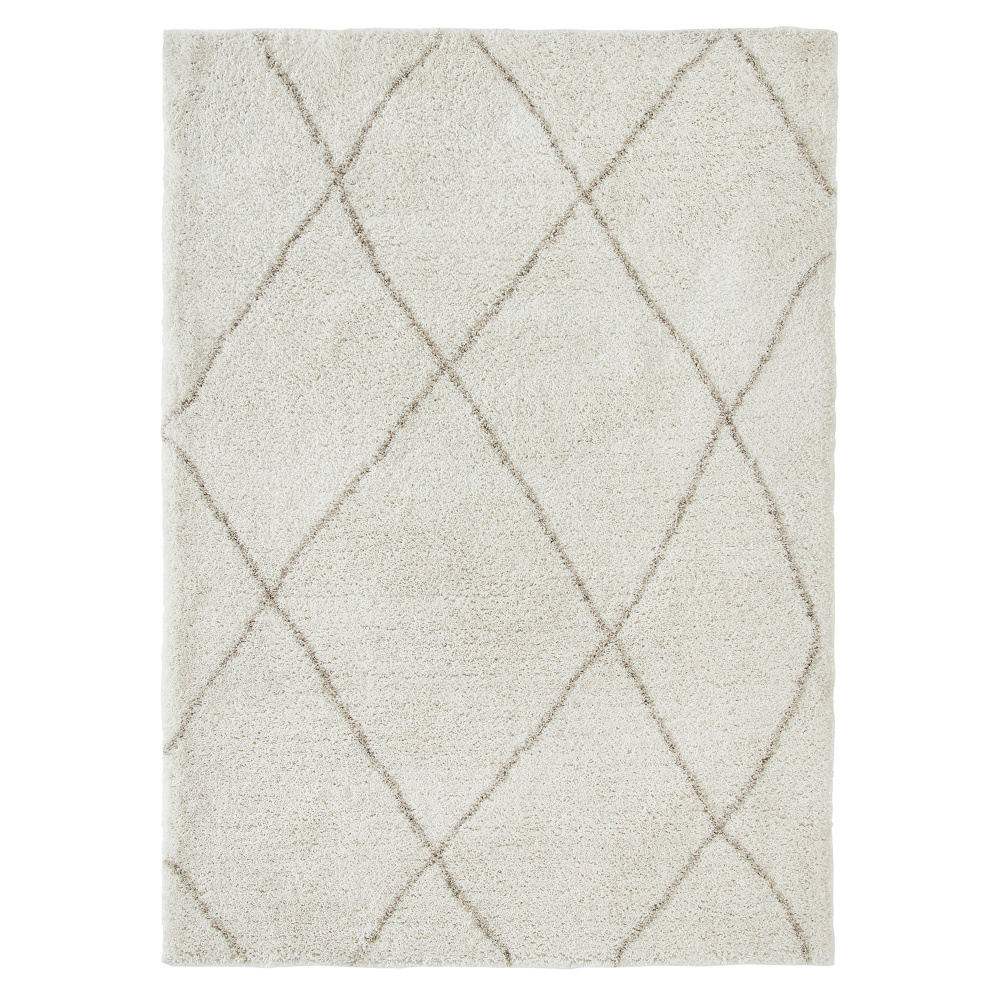 Allen 5’3X 7’3 Machine tufted Indoor Rug, Off-white