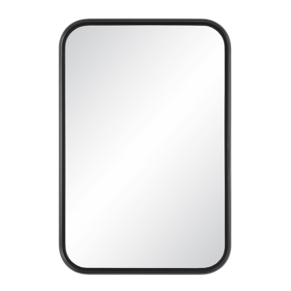 Kaja 36" Tall Rectangle Wall Mirror, Black