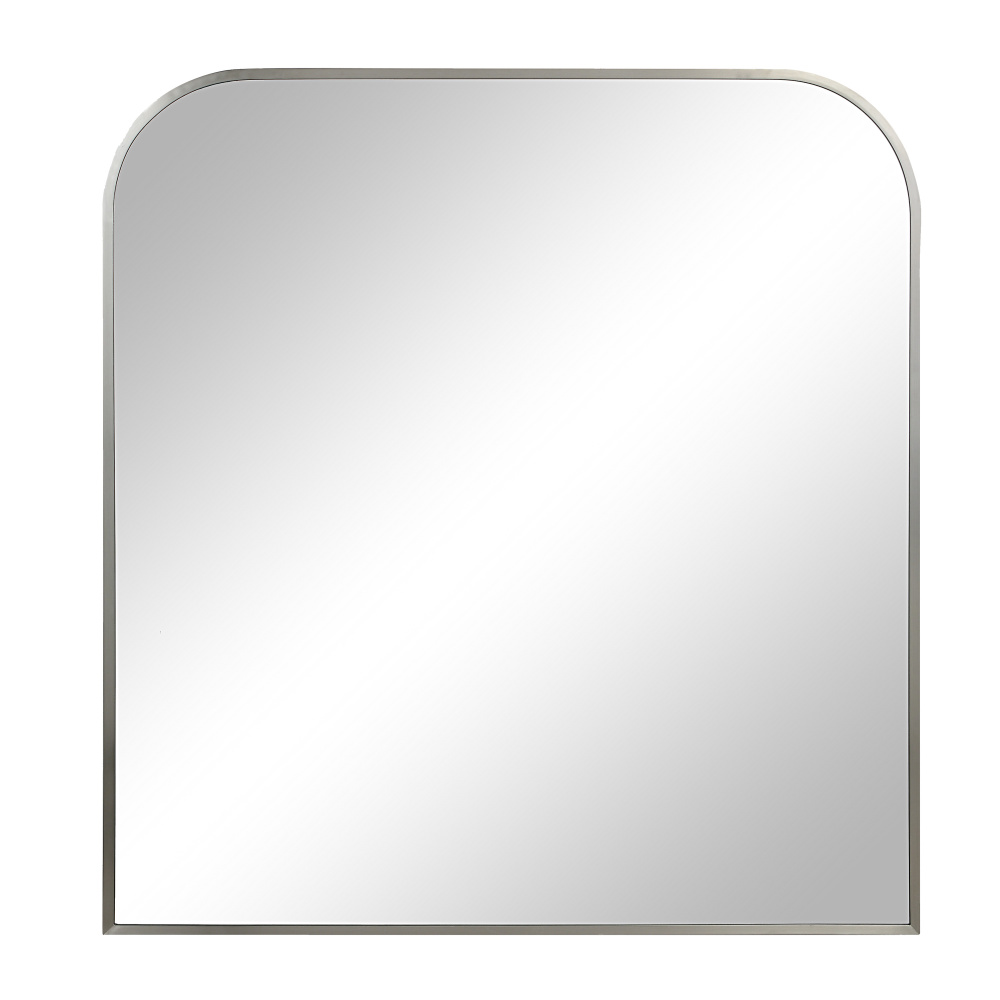 Salma 40" H x 38" W Wall Mirror, Grey