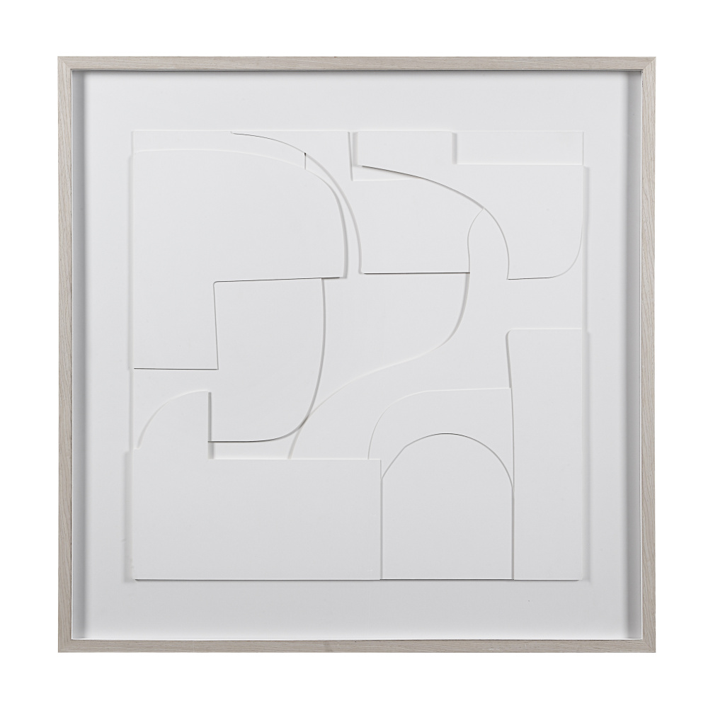 Stardust 48" Wide Wall Art, Matte White