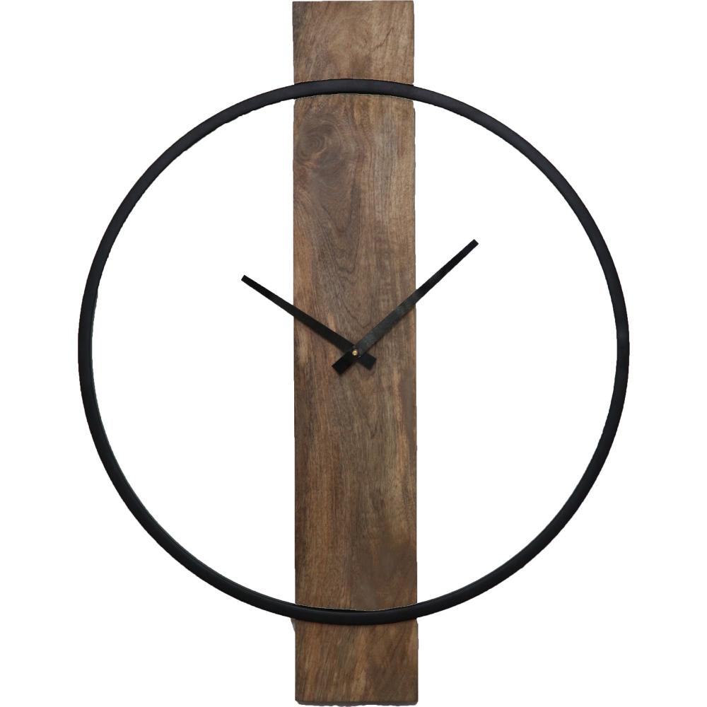 Pearl Indoor Mango Wood Clock, Natural Wood