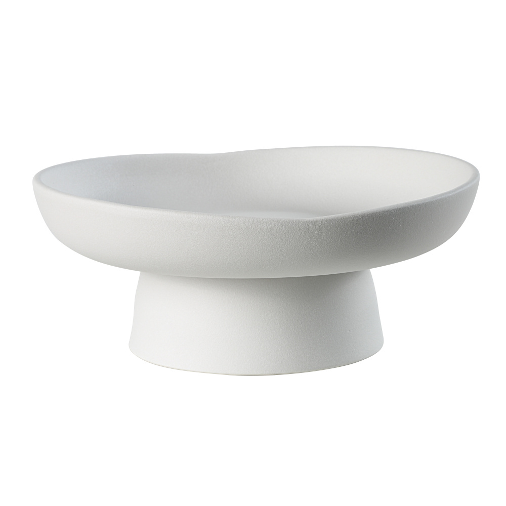 Malabo Indoor Porcelain Ceramic Bowl, Matte Off-White