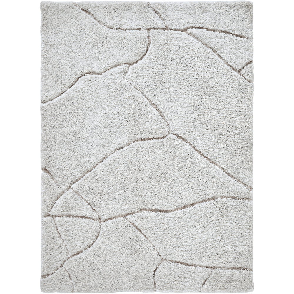 Allen 8x 10 Machine Tufted Indoor Rug, Off-white