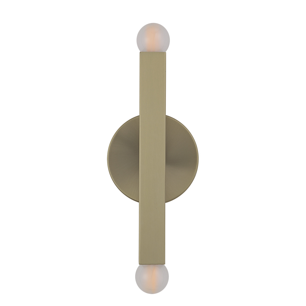 Kassie 11" Burnished Brass 2-Light Wall Sconce