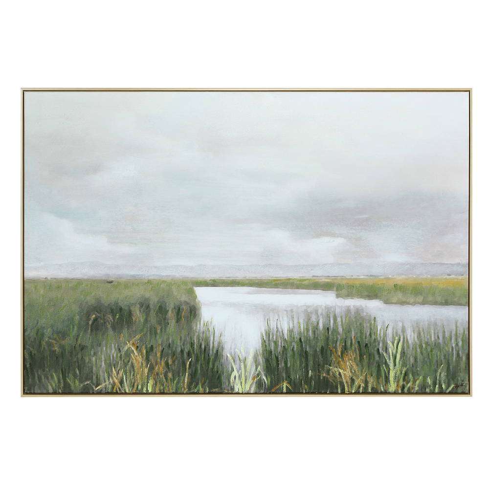 Tallow 40" H x 60" W Canvas Art, Green