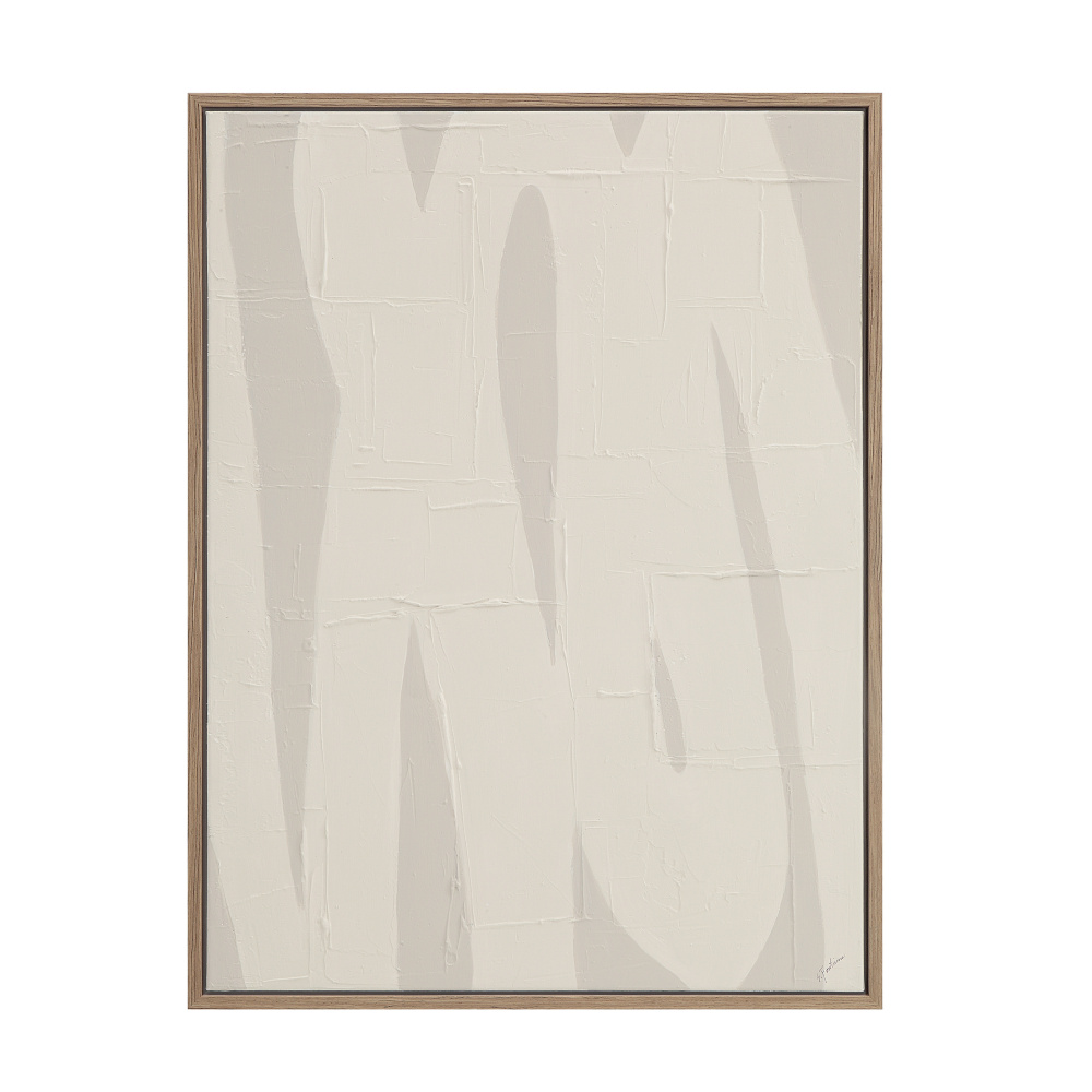 Allegra 36.1" Wide Canvas Art with Wood Frame, Oak