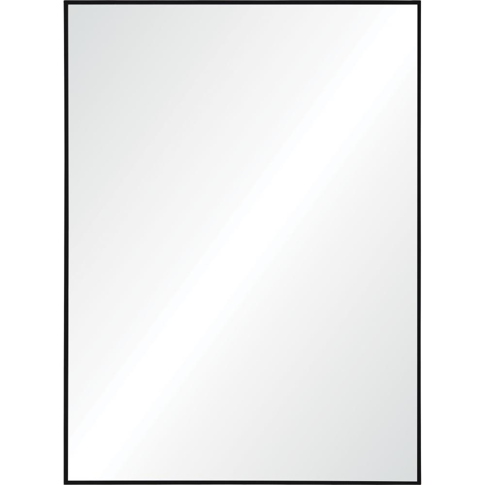 Raizel 40" Tall Rectangle Wall Mirror, Black