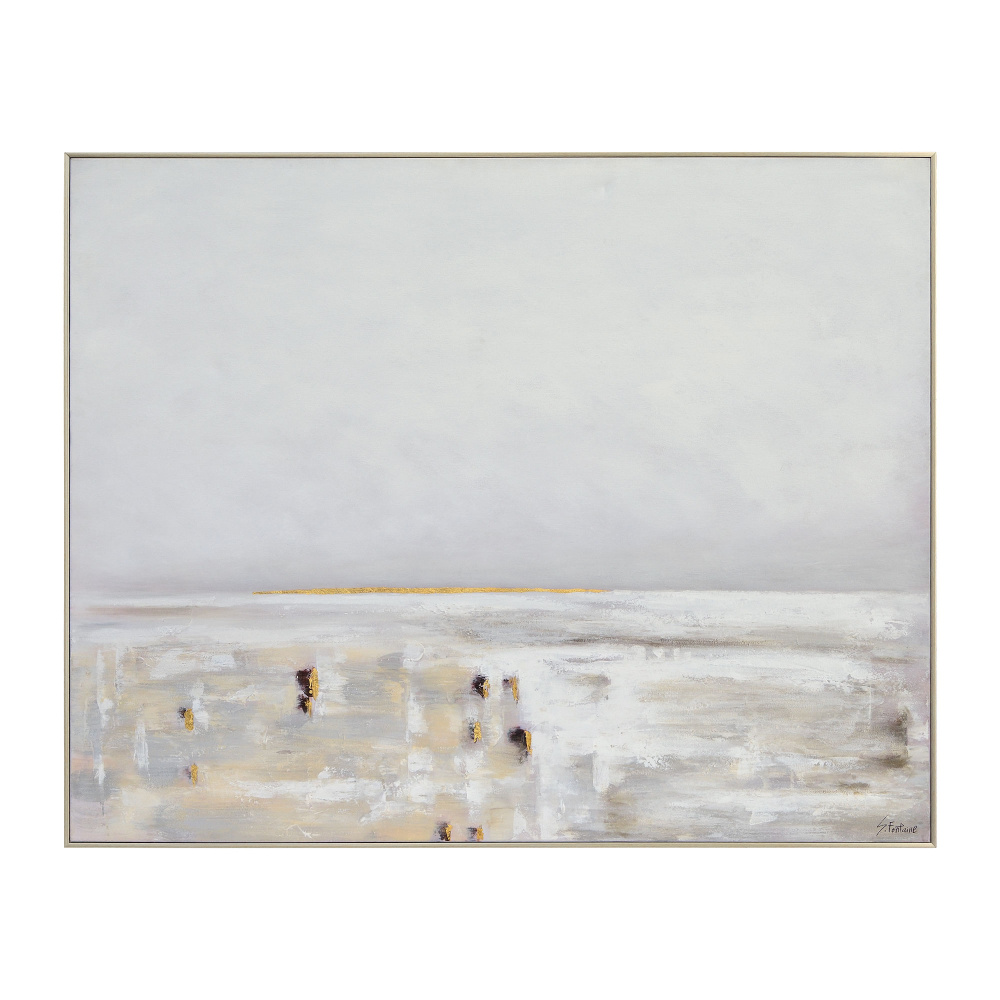 Lynx 50" Wide Canvas Art, Grey