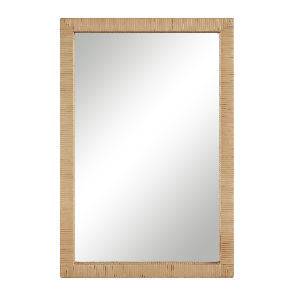 Sara 36" H x 24" W Wall Mirror, Brown