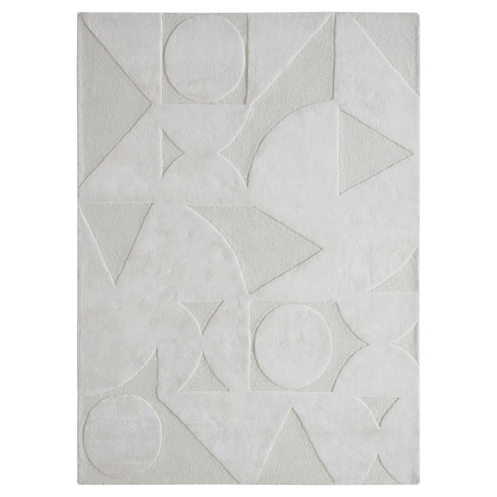 Mosaico 7'10" x 10'2"" ft Hand Tufted Indoor Rug, Ivory