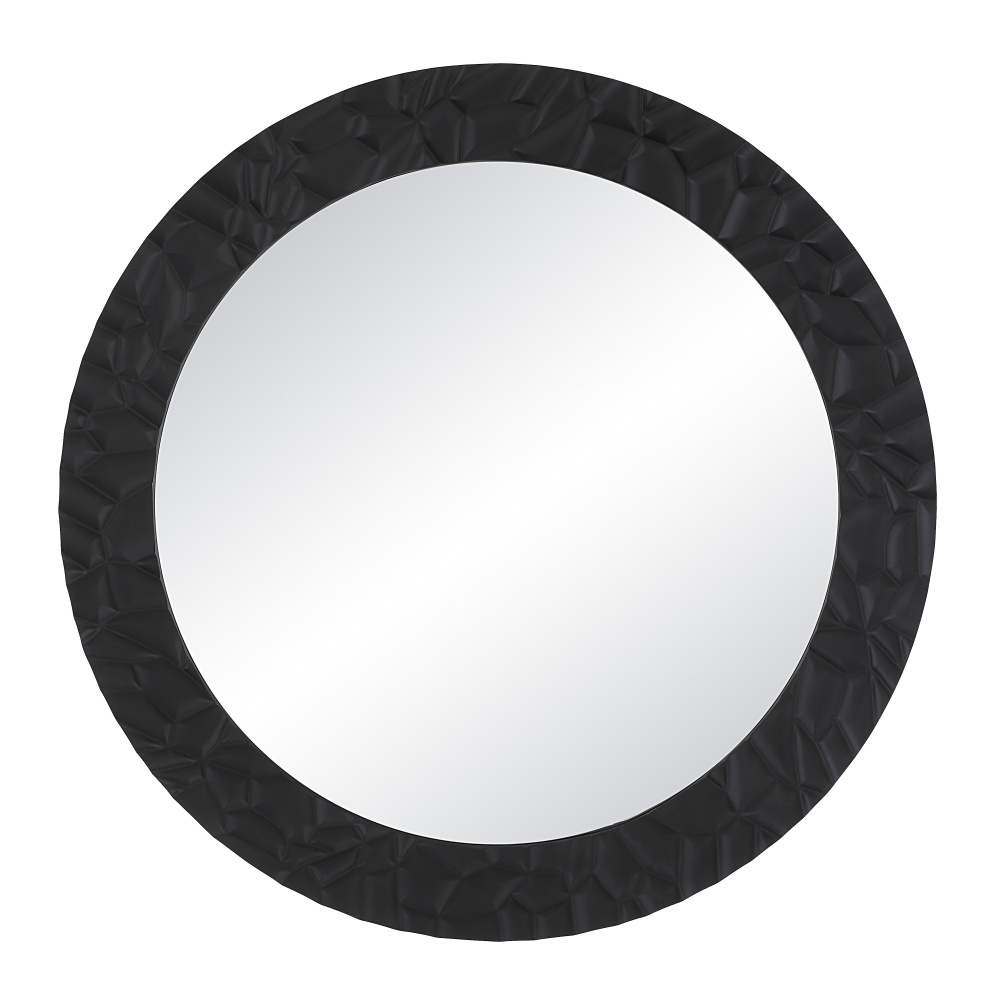 Tolima 35.5" Tall Round Wall Mirror, Black