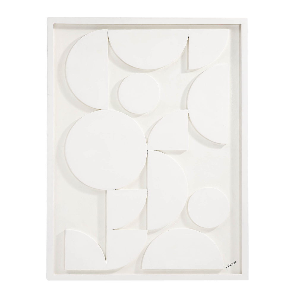 Tivat 36" Wide Wall Art, White