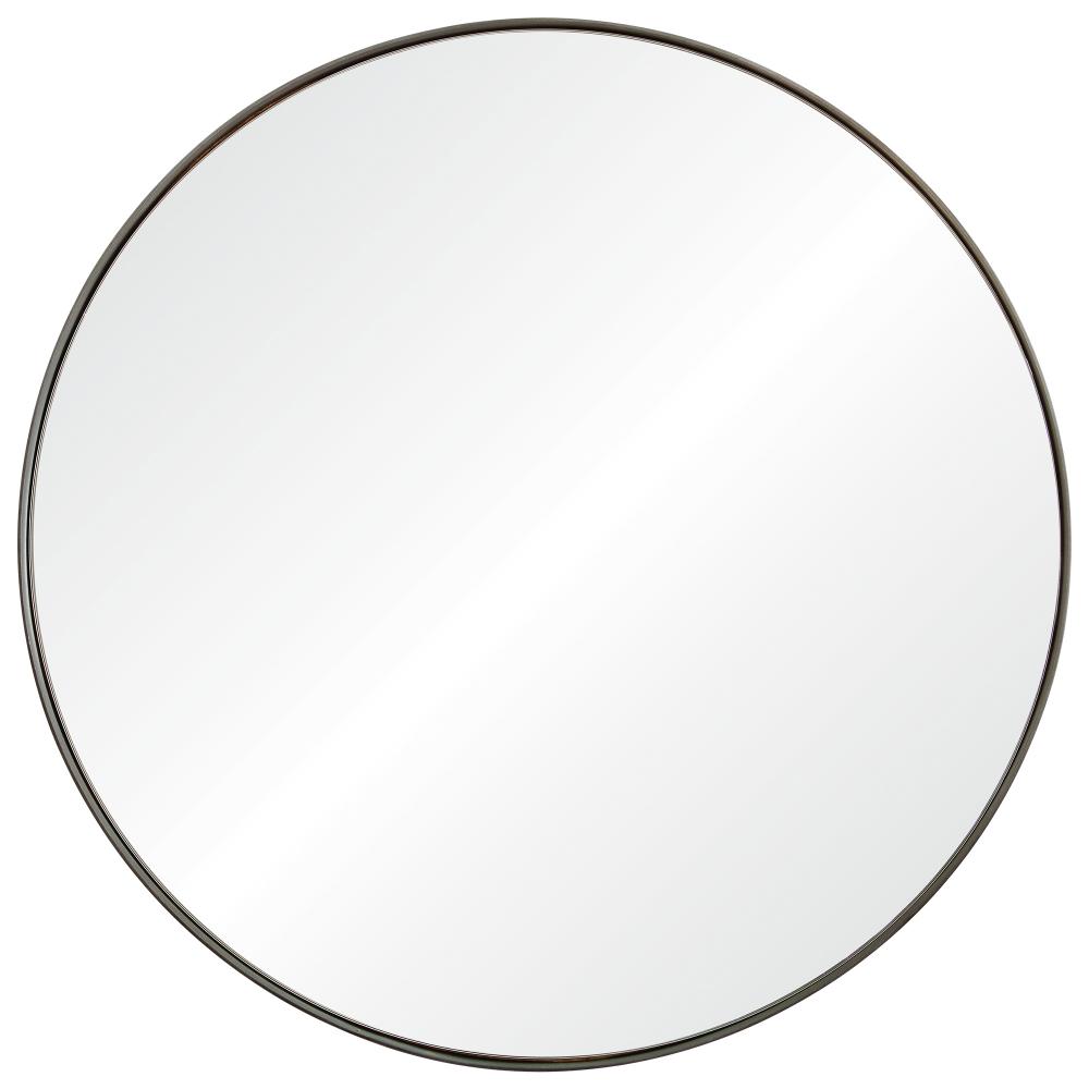 Lester 30" Tall Round Wall Mirror, Grey