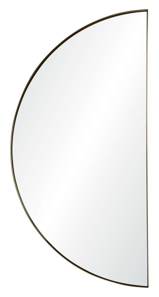 Halfmoon 40" Tall Semicircle Wall Mirror, Yellow
