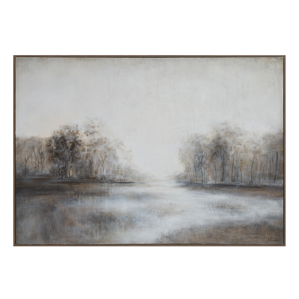 Country 60" Wide Canvas Art, White, Grey, Beige