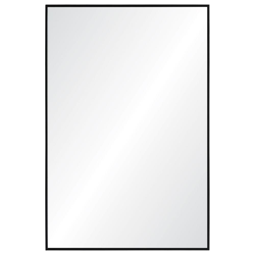 Reynolds 35.5" Tall Rectangle Wall Mirror, Black