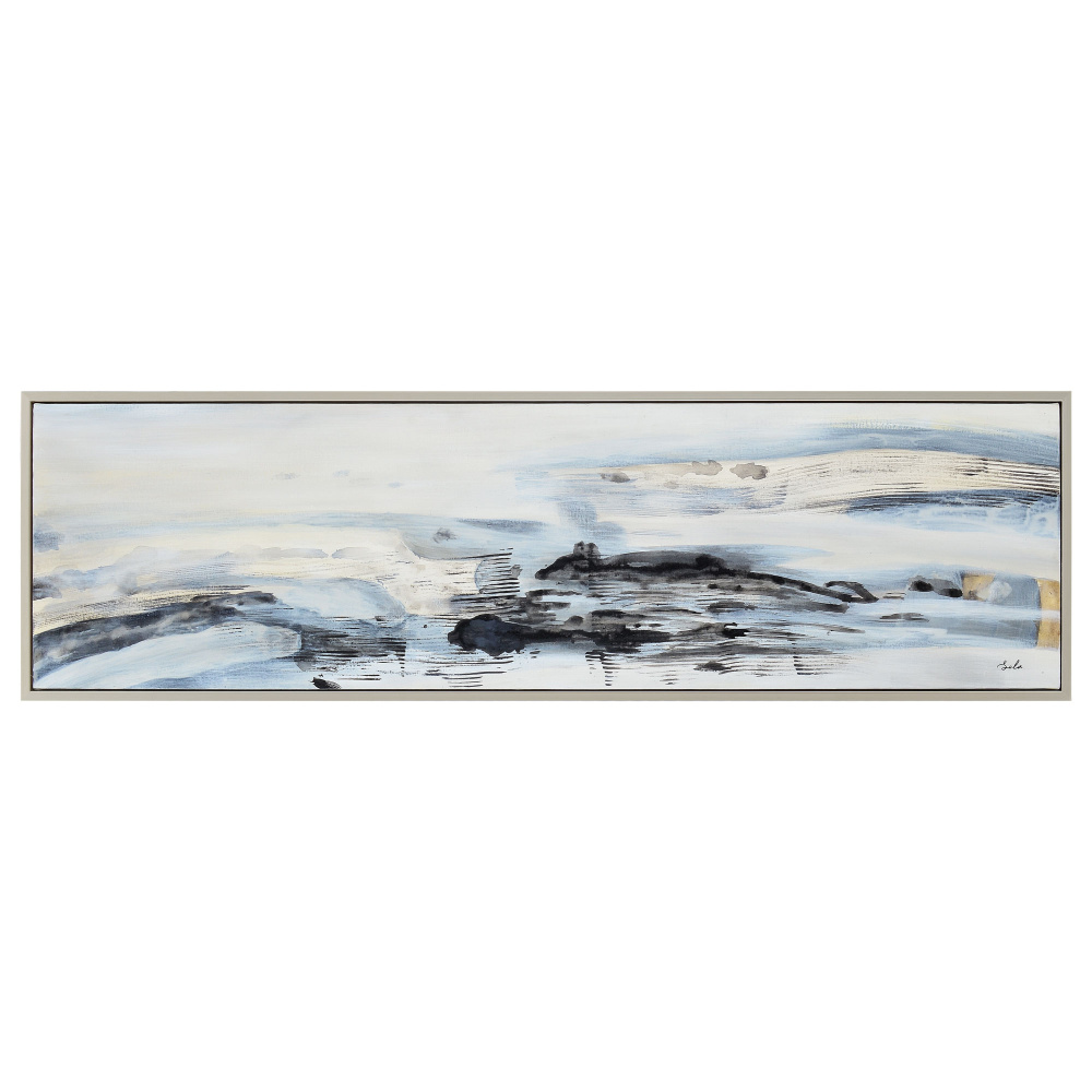 Gatwick 70" Wide Canvas Art, Blue