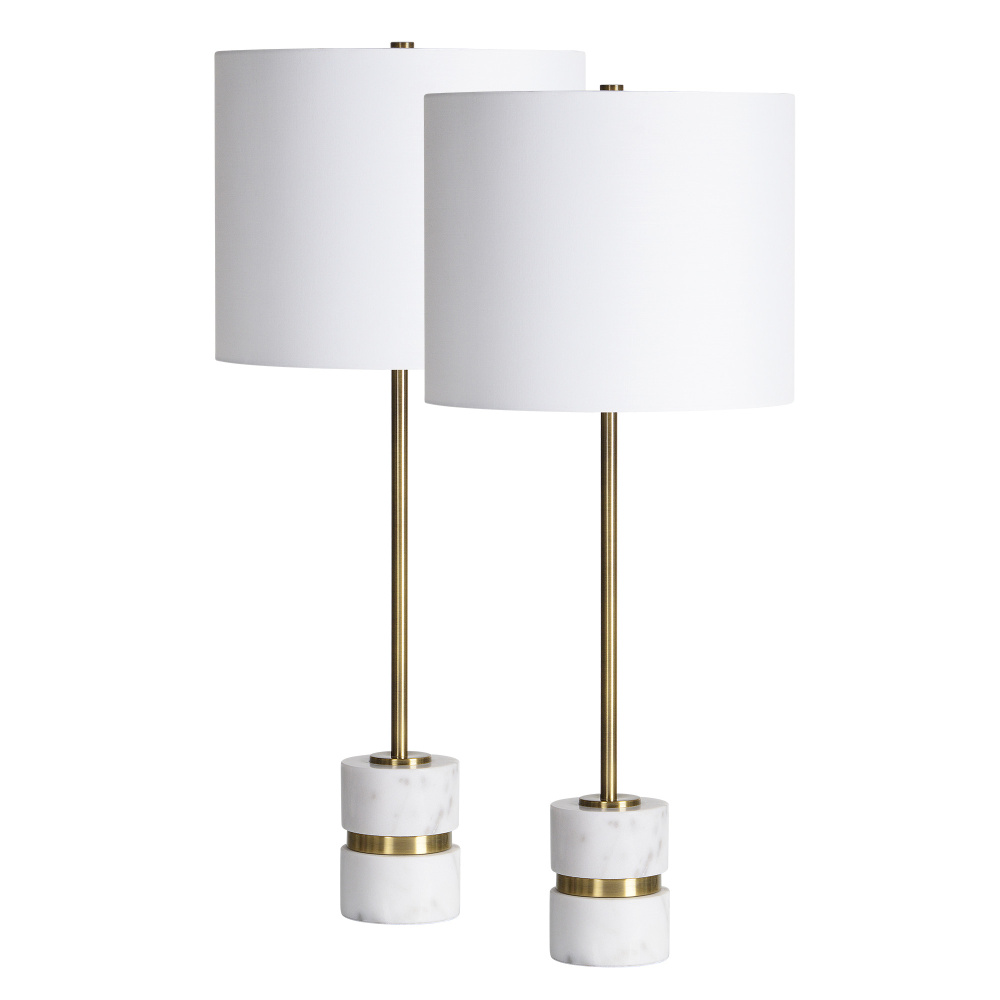 Talulla 28.75" Length Table Lamp- Set of two, Antique Brass