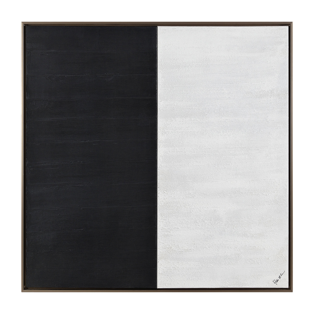 Gobi 40" Wide Canvas Art, Black