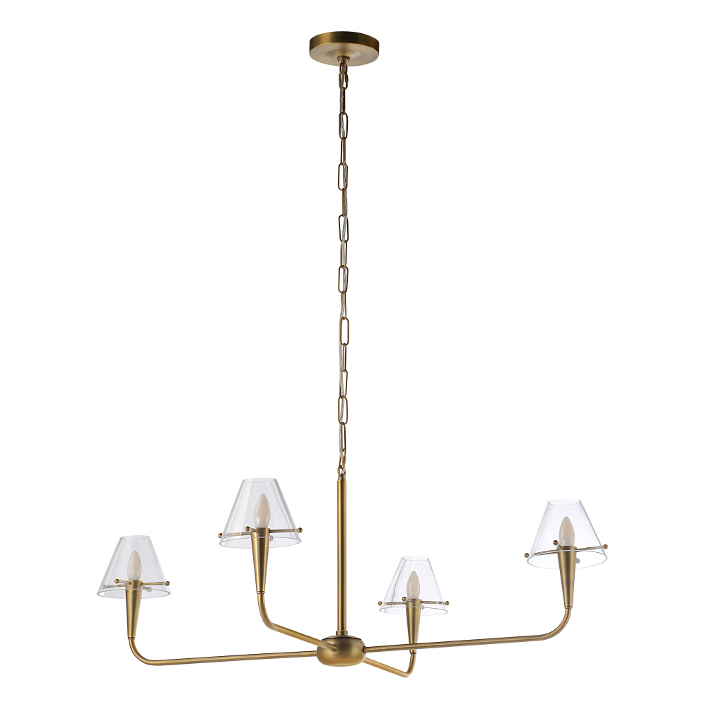 Maite 78" Height Ceiling Fixture, Plated Dark Antique Brushed Brass
