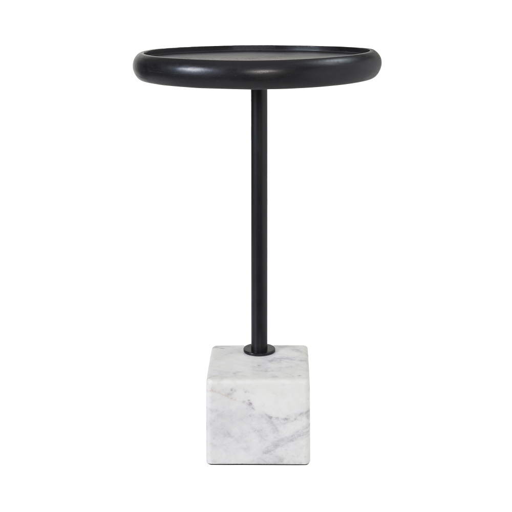 Hull Indoor Banswara Marble Side Table, White