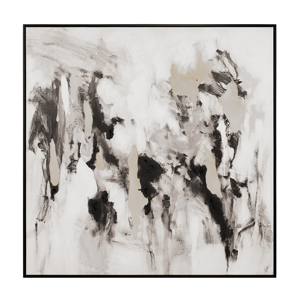 Celba 45" H x 45" W Canvas Art, White