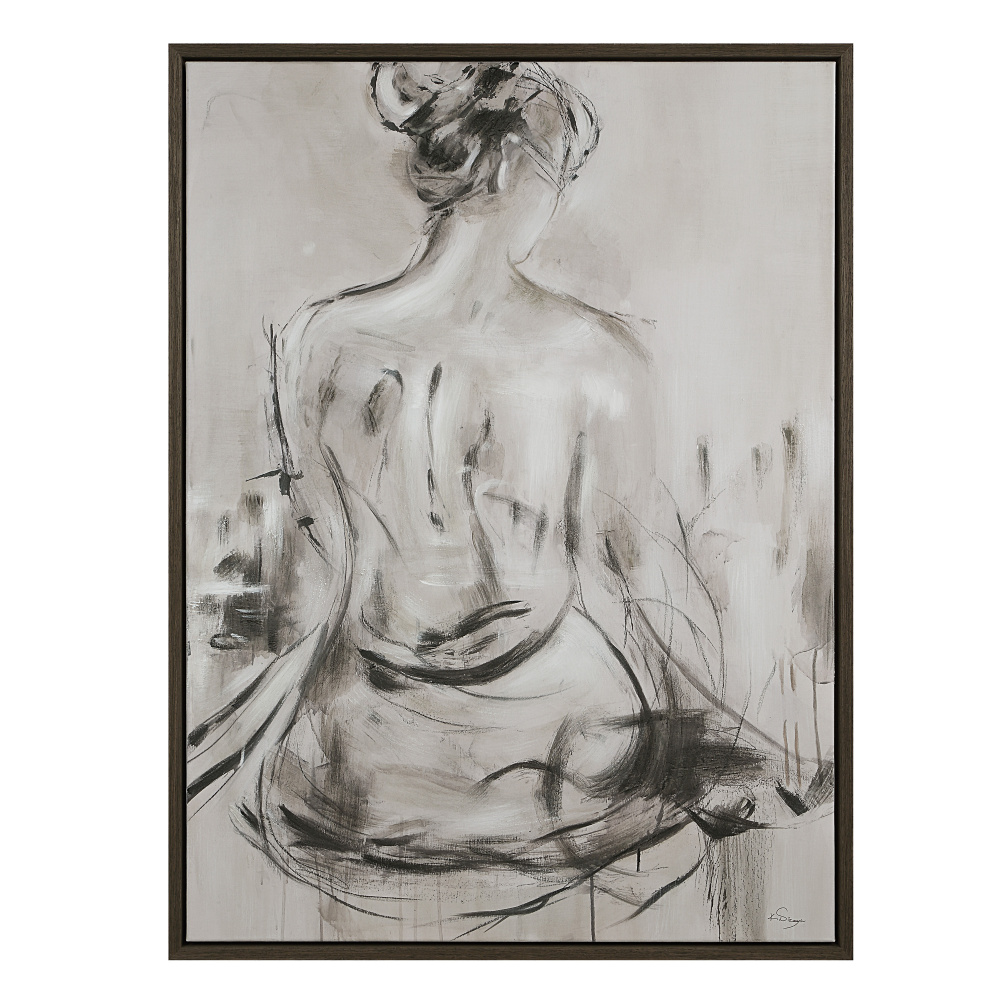 Evelyne 48" H x 36" W Canvas Art, White